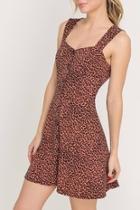  Leopard Button-down Dress