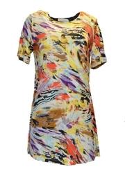  Orange Multicolored Tunic