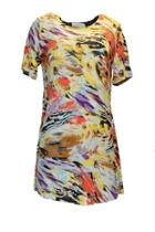  Orange Multicolored Tunic