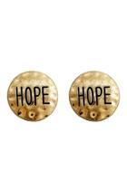  Hope Engraved Message-earrings