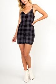  Plaid Button-front Dress