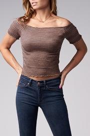  Smocking Striped Top