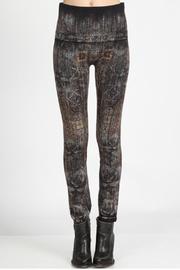  High Waist Leggings With Moroccan Tile Print