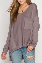 Ripped Back Knit-sweater