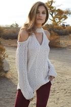  Aeryn Cold-shoulder Sweater