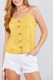  Yellow Eyelet Cami