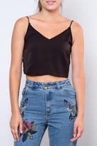  Satin Crop Top