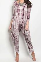  Tie-dye Drape Jumpsuit