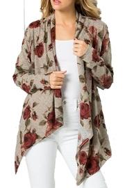  Rose Print Cardigan