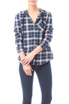 Plaid Hooded Top
