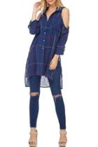  Plaid Buttondown Tunic