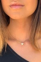  White Triangle Necklace