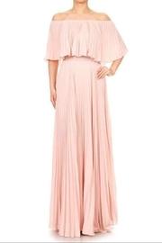  Strapless Pleated Dress