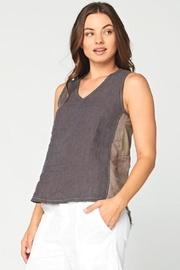  Pinstripe Linen Tank