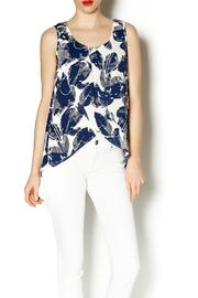  Navy Floral Top