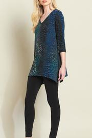  Animal Print Soft Knit V-neck Sweater