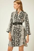  Snakeskin Shirt Dress