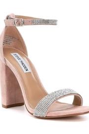  Rhinestone Block Heel