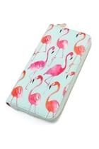  Flamingo Print Zipper-wallet