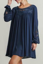  V-back Long Sleeve Dress