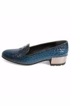  Croc-design Blue Loafer