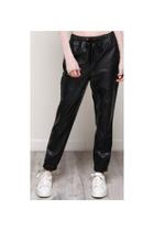  Faux Leather Joggers