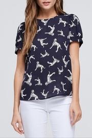  Navy Print Blouse