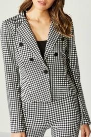  Gingham Ponte Jacket