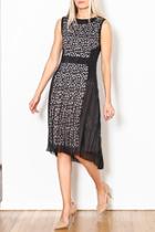  Pleated Cutworks Dress