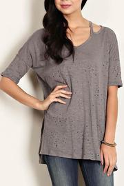  Distressed Trapeze Top