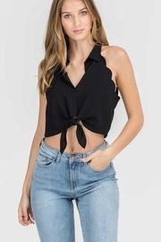  Black Scallop Top