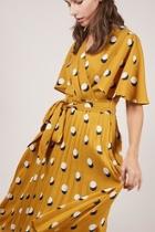  Dot Mustard Dress