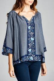  Blue Floral Top