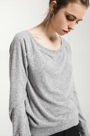  Grey Shoulder Sweater