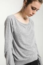  Grey Shoulder Sweater