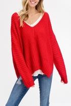  On Fire Sweater-red