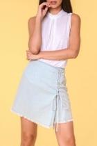  Asymmetric Lace-up Skirt