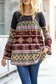  Burgundy Aztec Top