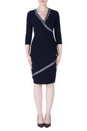  Blue Faux Wrap Dress