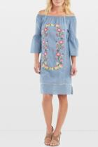  Seaside Embroidered Dress
