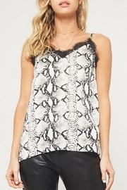  Lace-trim Snakeskin Cami