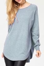  Solid Tunic Sweater