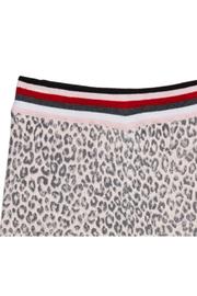 Leopard Print Knit Sweater Dress And Leggings Set