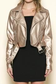  Rose-gold Leather Jacket