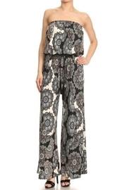  Strapless Print Jumpsuit