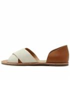  Cross Peep-toe Flat
