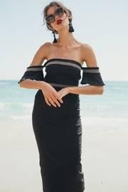  Forenze Black Linen Dress
