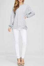  Detail Backless Sweatshirt