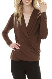 Long Sleeve Wrap Front Top