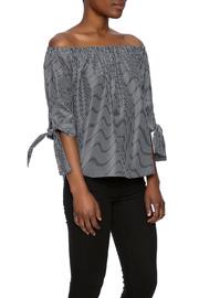  Stripe Off Shoulder Top